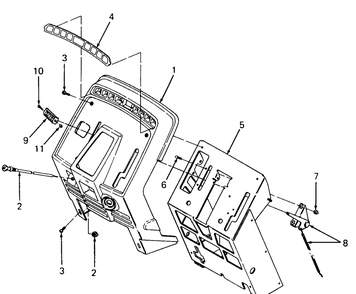 Pedestal, Instrument Panel And Engine Controls Diagram and Parts List for 1861 821060-836000-140671100-142663100 Cub Cadet Lawn Tractor